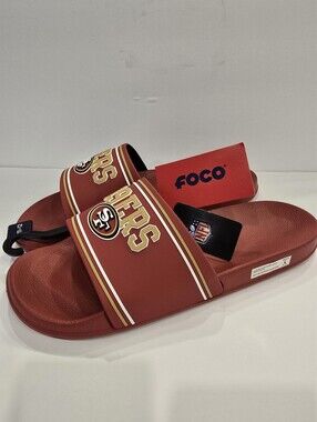 San Francisco 49ers Red Slide Sandals. Marked Size 11-12 Mens